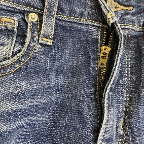 Levis Jeans Size 25 (24x29) Big‎ E 721 High Rise Skinny Stretch Blue Denim - Picture 8 of 14